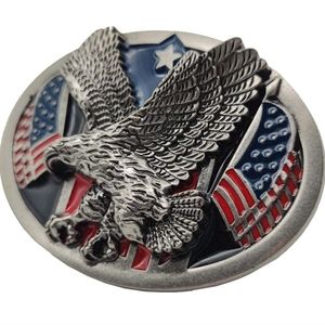 New eagle American flag belt buckle approximately 3.5"
